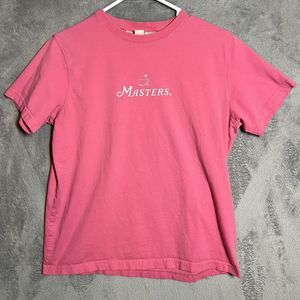 Masters Collection Tshirt Women's Small Pink Short Sleeve Logo Graphic Golf‎
